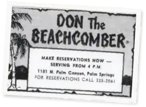 Bootleger Tiki Palm-Springs ad