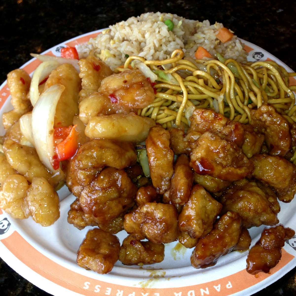 Panda Express food on a plate