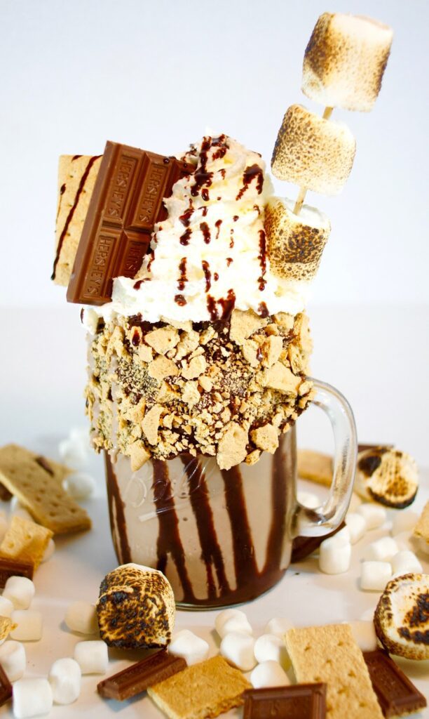 shake with marshmallow topping