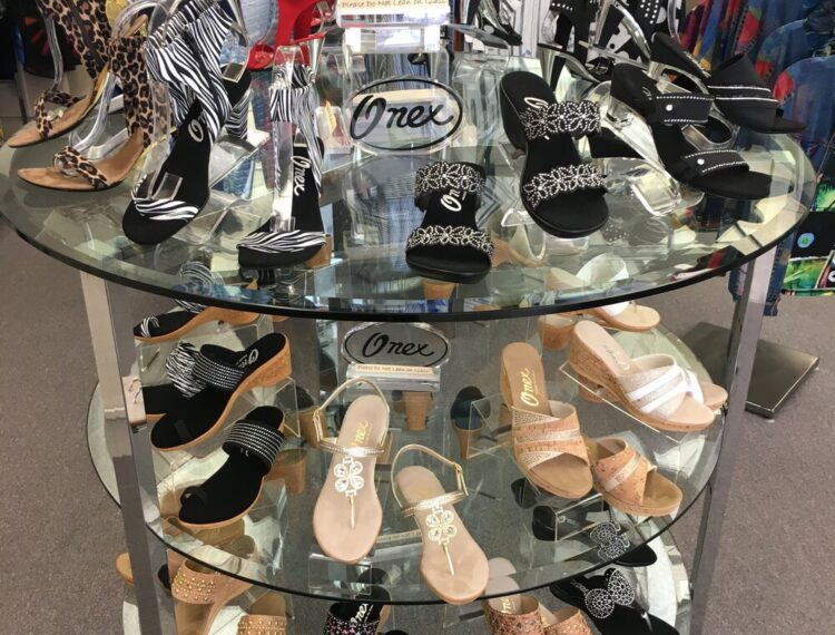 display of shoes