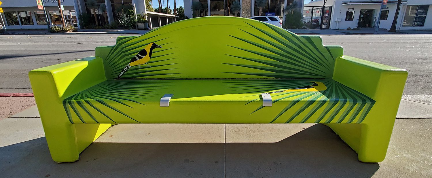 Palm Springs colorful bench