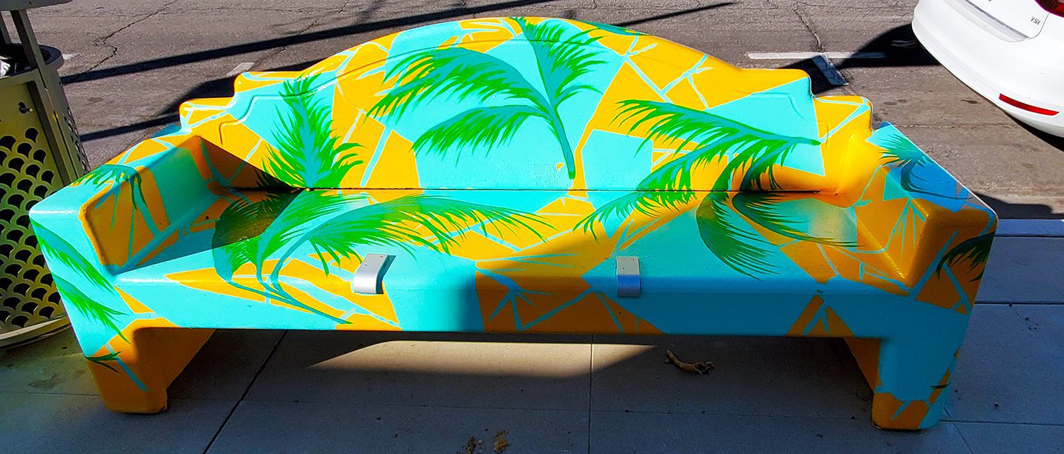 Palm Springs colorful bench