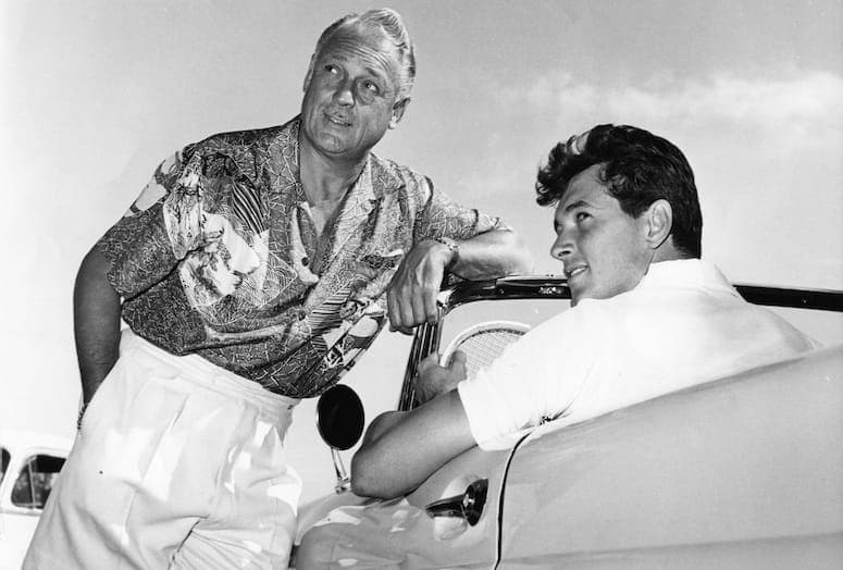 Charlie Farrell and Rock Hudson in Palm Springs 
