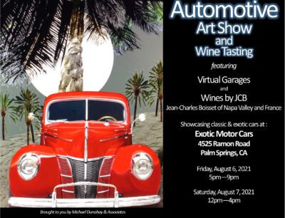 Automotive art & wine flyer