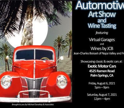 Automotive art & wine flyer