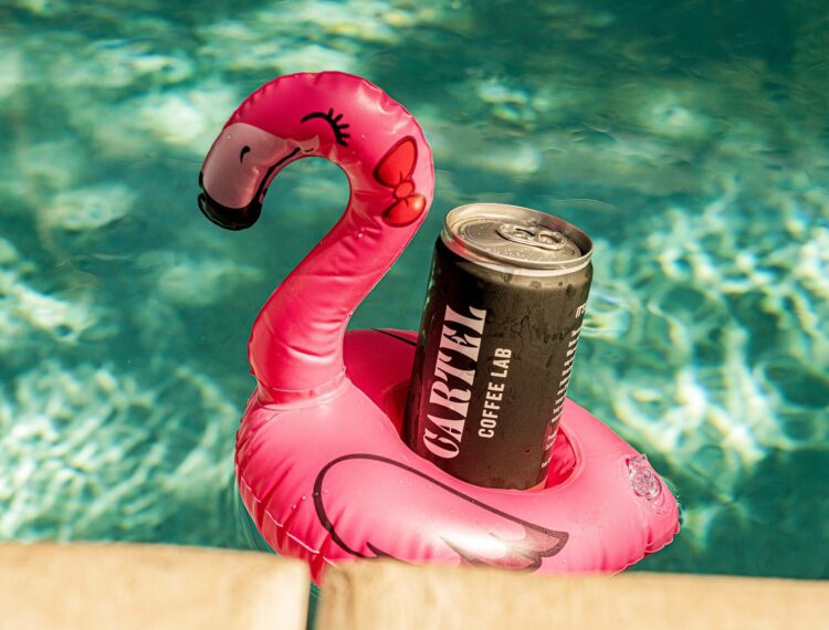 Cartel Coffee Lab in a can on floatie