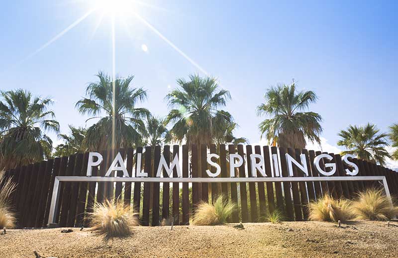 Palm Springs sign at Gene Autry Trail