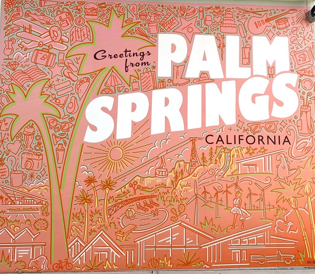 palm springs welcome sign mural