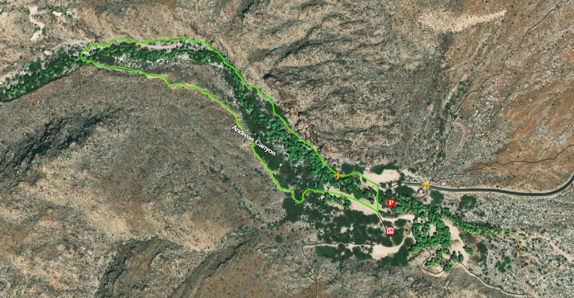 Andreas Canyon Loop Map