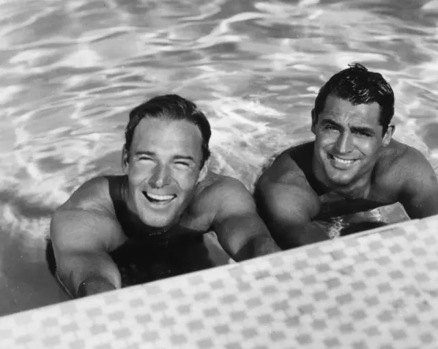 Cary Grant and Randolph Scott in pool