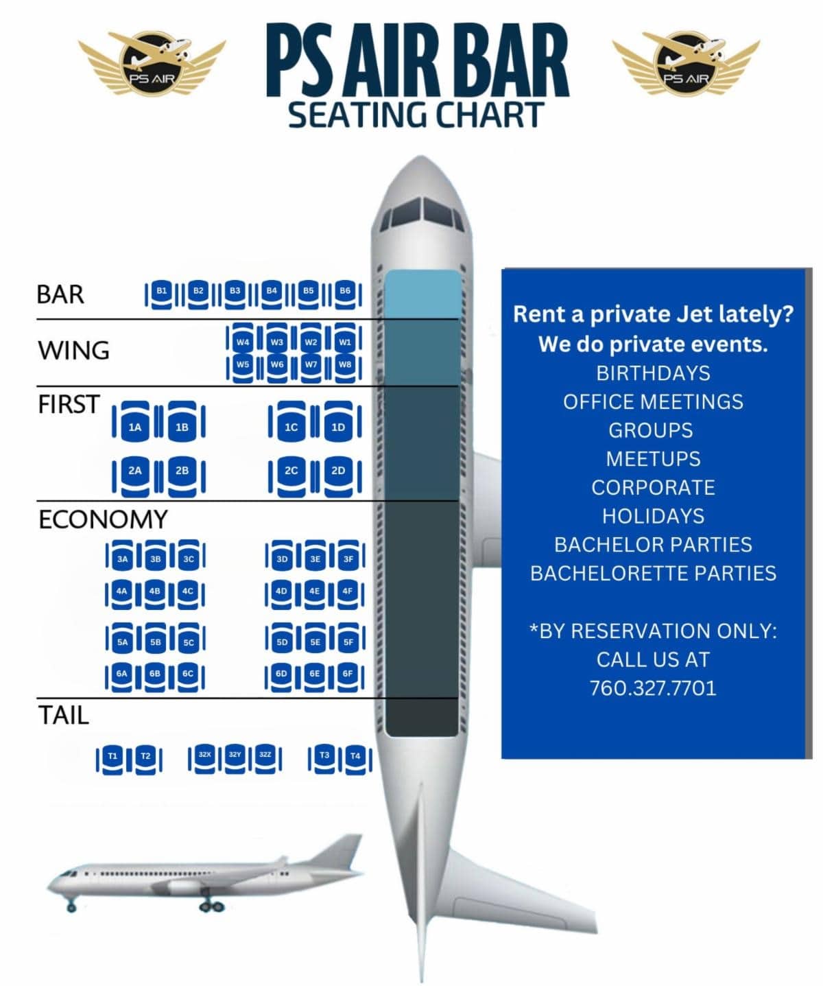 PS-Air Seating Chart