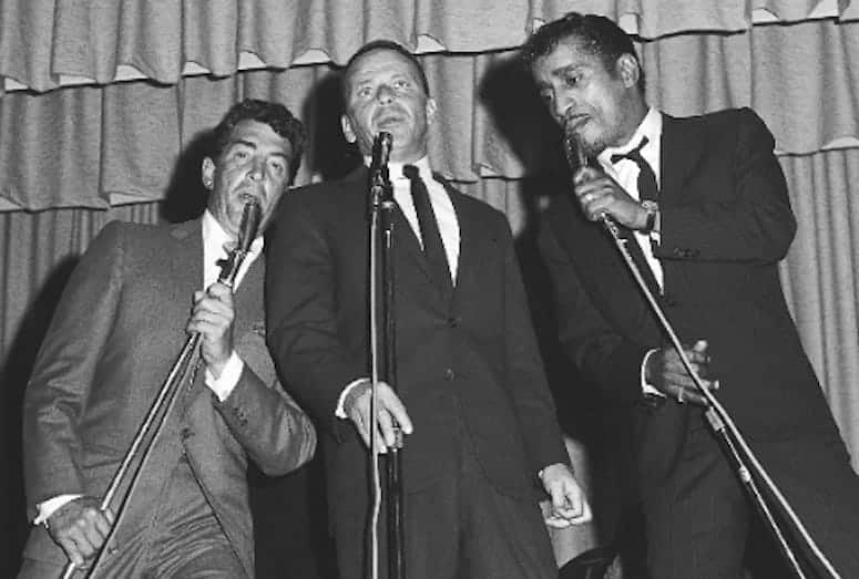 Dean Martin, Frank Sinatra, Sammy Davis Jr. singing at the Riviera.